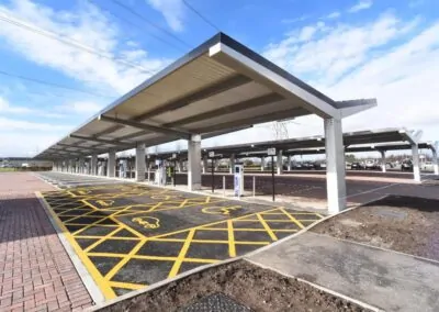 Filkirk Stadium Scotland solar canopies