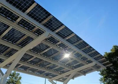 Bluetop Solar Parking BlueRoof installation supporting EV charging in Pforzheim
