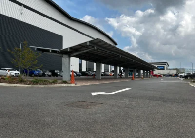 Bluetop Solar Parking OPTI solution for logistics parking at Panattoni Park