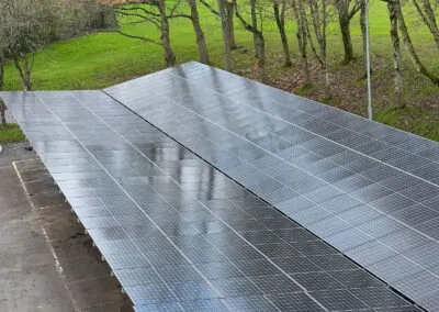 Bluetop Solar Parking OPTI solar canopies installed at Chepstow School