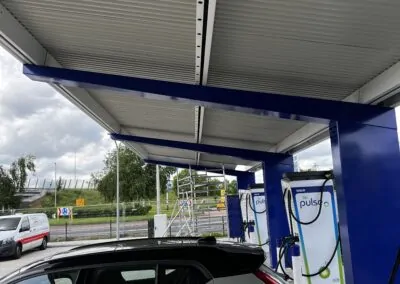 Bluetop Solar Parking photovoltaic car park canopies at BP Bodegraven