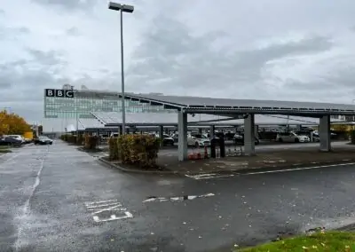 BBC Glasgow Scotland solar carport
