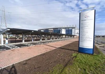 Falkirk Stadium Scotland solar canopies