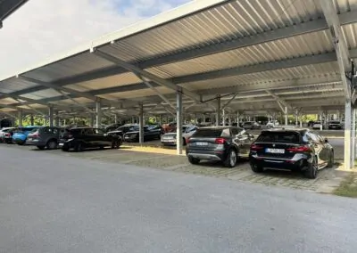 Sustainable parking solution with Bion XL solar canopies at Baxter Halle