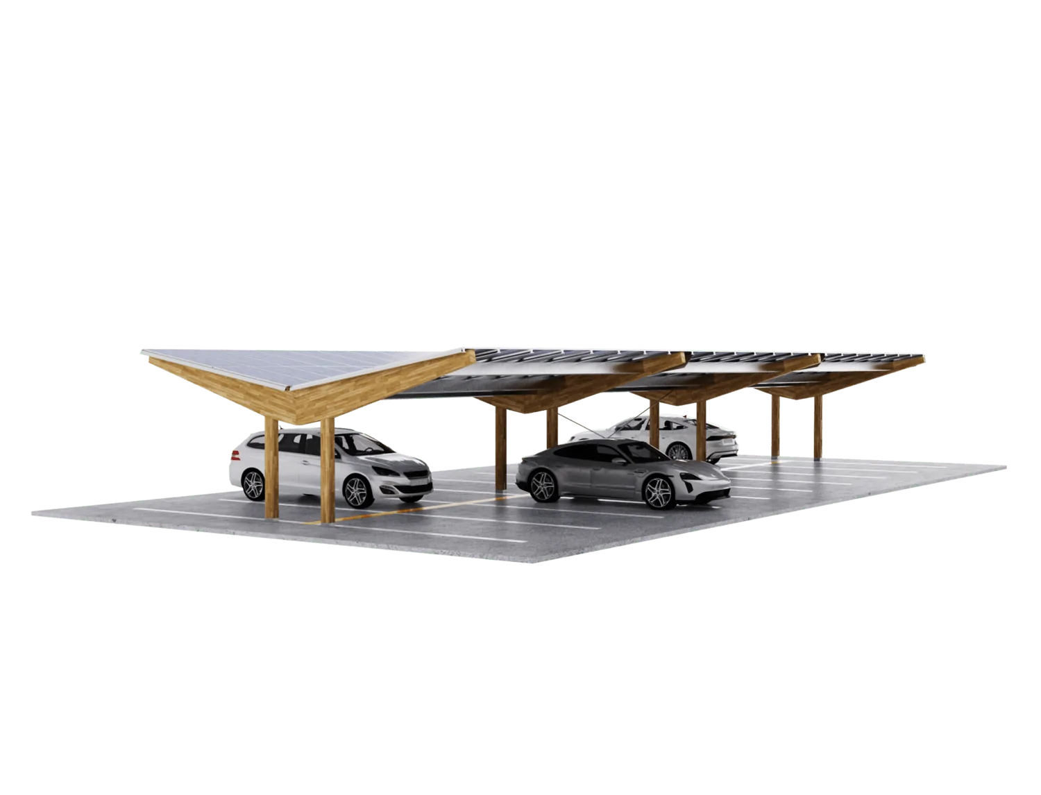 Bion Wood Solar Canopy Bluetop