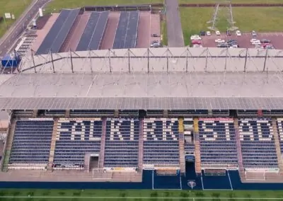 Falkirk Stadium Scotland solar canopies