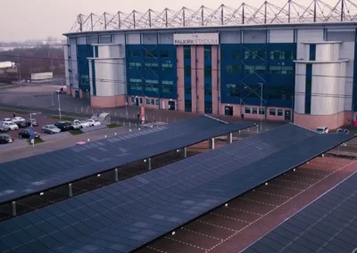 Falkirk Stadium Scotland solar canopies